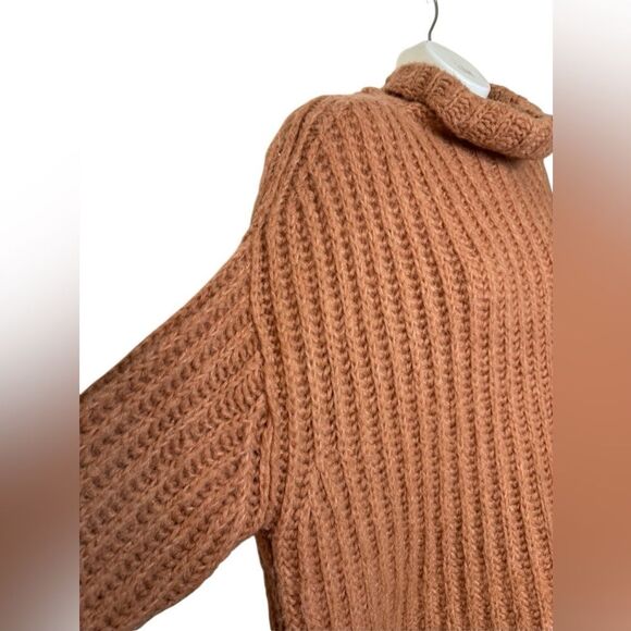 Free People Alpaca & Wool Blend Papaya Chunky Knit Sweater - Picture 5 of 12